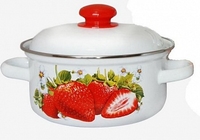 Кастрюля эмалированная 6 л с рисунком
